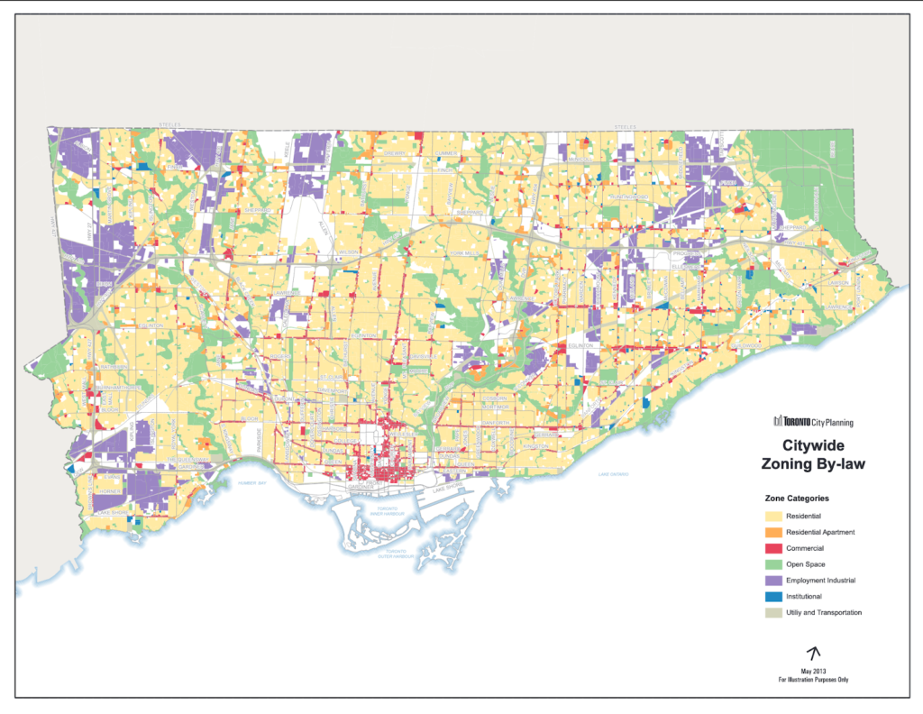 Toronto city zoning map