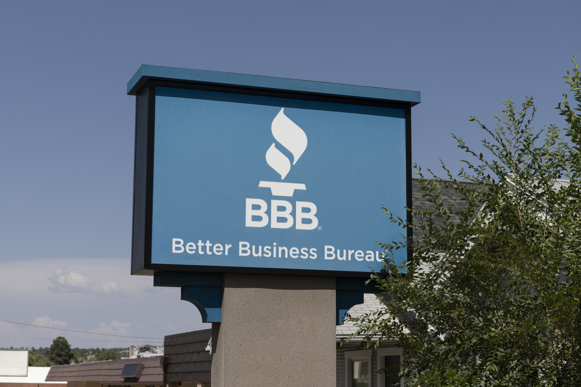 Prescott – Circa September 2021: Better Business Bureau local office. The Better Business Bureau is a nonprofit organization whose mission is to focus on advancing marketplace trust.