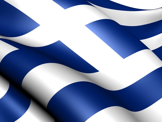 A close up image of the greece flag.