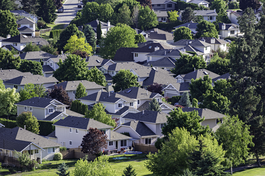 Residential subdivision in the Okanagan Valley West Kelowna British Columbia Canada